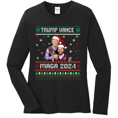 Trump Vance Brothers Maga 2024 Christmas Ugly Sweater Xmas Sweatshirt Ladies Long Sleeve Shirt