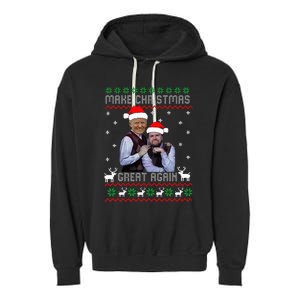 Trump Vance Brothers Make Christmas Great Again Santa Garment-Dyed Fleece Hoodie