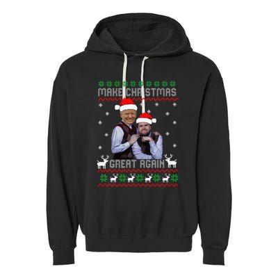 Trump Vance Brothers Make Christmas Great Again Santa Garment-Dyed Fleece Hoodie