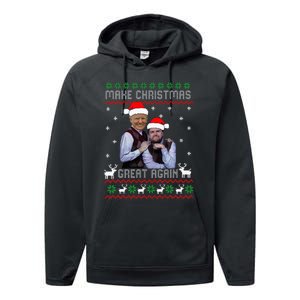 Trump Vance Brothers Make Christmas Great Again Santa Performance Fleece Hoodie