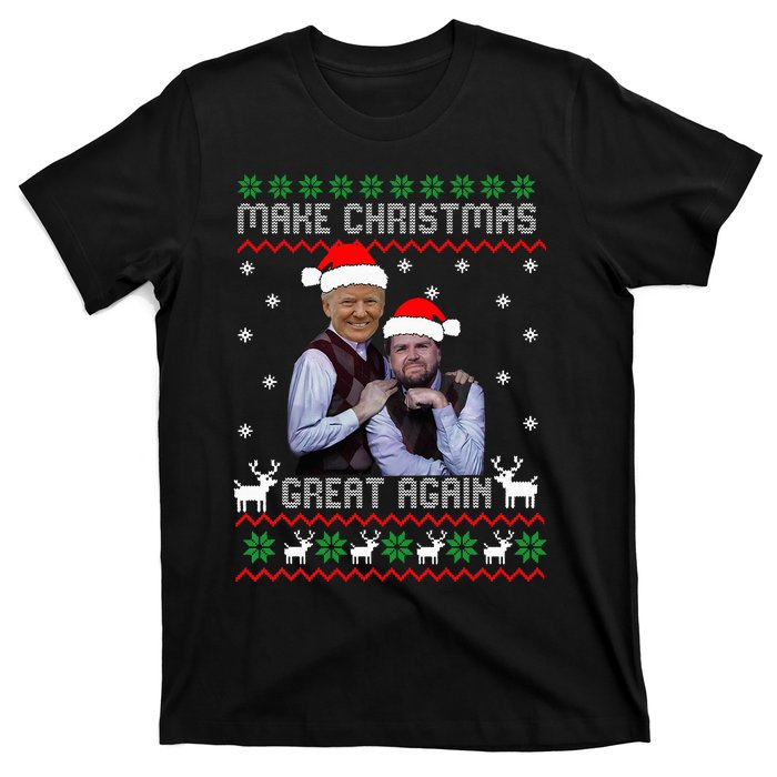 Trump Vance Brothers Make Christmas Great Again Santa T-Shirt