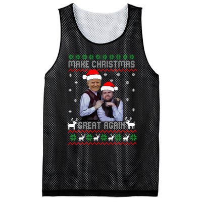 Trump Vance Brothers Make Christmas Great Again Santa Mesh Reversible Basketball Jersey Tank