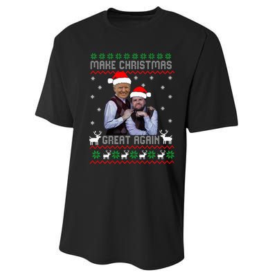 Trump Vance Brothers Make Christmas Great Again Santa Performance Sprint T-Shirt