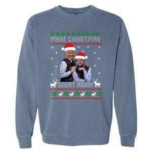 Trump Vance Brothers Make Christmas Great Again Santa Garment-Dyed Sweatshirt