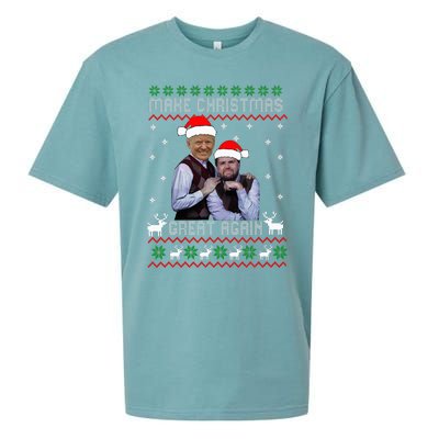 Trump Vance Brothers Make Christmas Great Again Santa Sueded Cloud Jersey T-Shirt