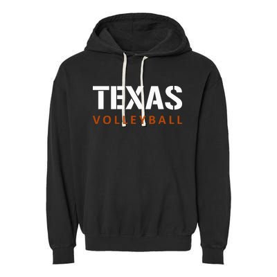 Texas Volleyball Block Style Garment-Dyed Fleece Hoodie
