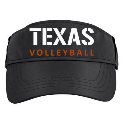 Texas Volleyball Block Style Adult Drive Performance Visor