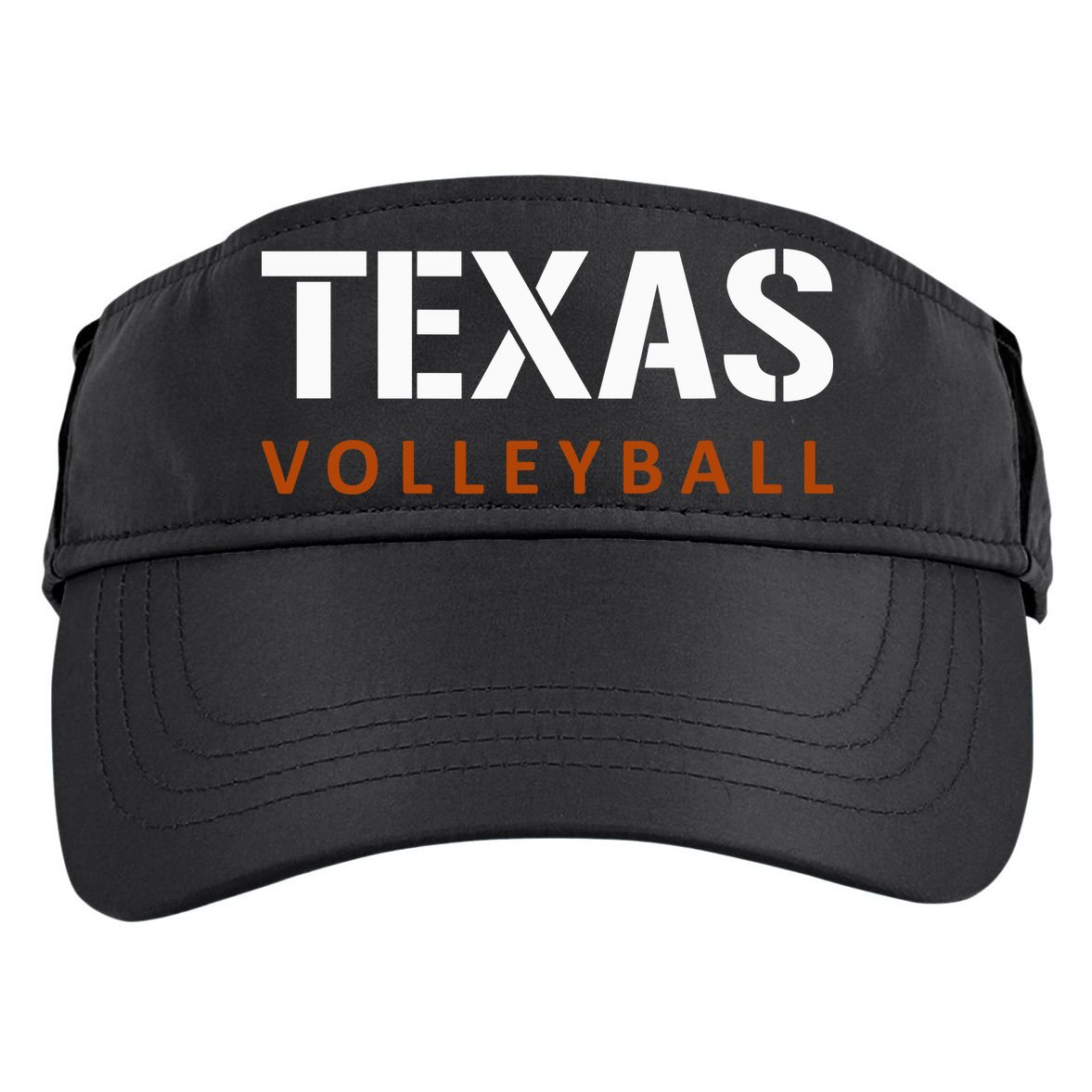 Texas Volleyball Block Style Adult Drive Performance Visor