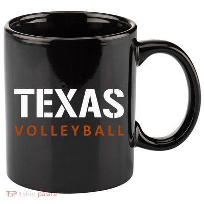 Texas Volleyball Block Style 11oz C Handle Ceramic Mug