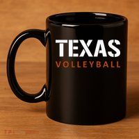 Texas Volleyball Block Style 11oz C Handle Ceramic Mug