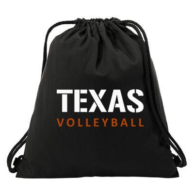 Texas Volleyball Block Style Drawstring Bag