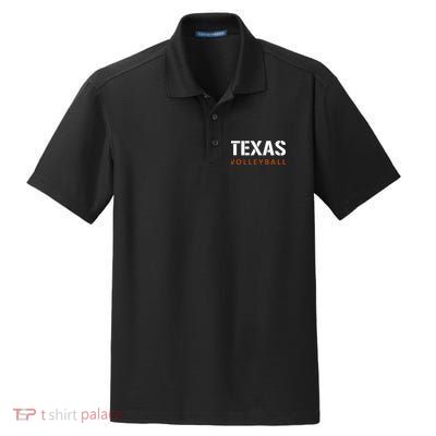 Texas Volleyball Block Style Dry Zone Grid Polo
