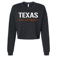 Texas Volleyball Block Style Cropped Pullover Crew