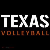 Texas Volleyball Block Style Women's V-Neck T-Shirt