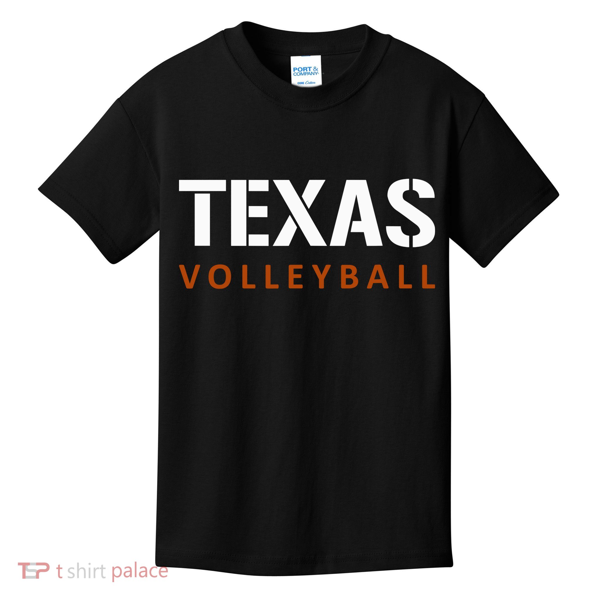 Texas Volleyball Block Style Kids T-Shirt