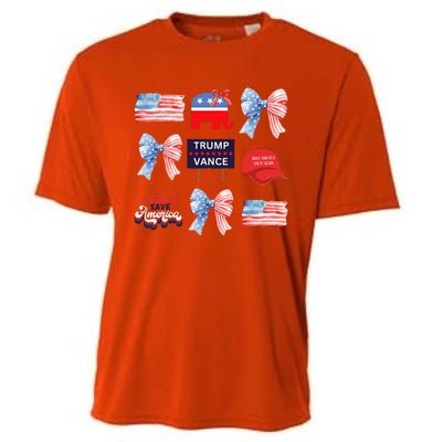 Trump Vance Bow Coquette Vote Presidential 2024 Election Cooling Performance Crew T-Shirt