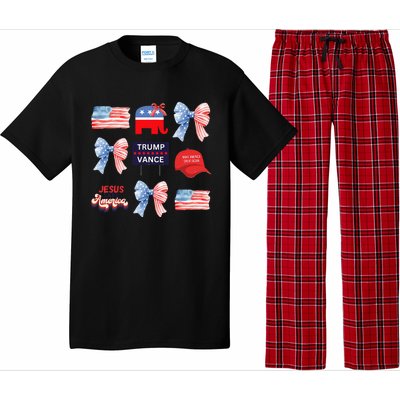 Trump Vance Bow Coquette Vote Presidential 2024 Election Pajama Set