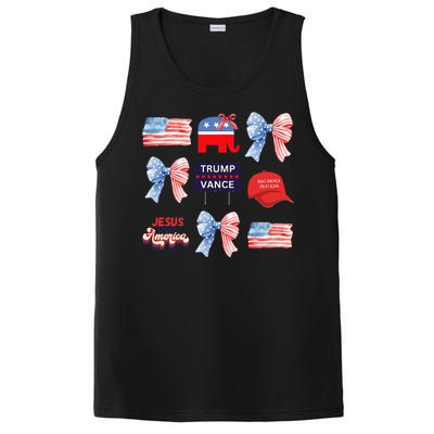 Trump Vance Bow Coquette Vote Presidential 2024 Election PosiCharge Competitor Tank