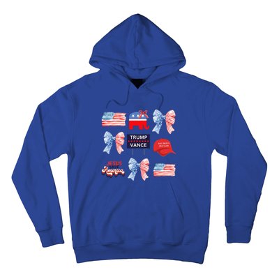 Trump Vance Bow Coquette Vote Presidential 2024 Election Hoodie