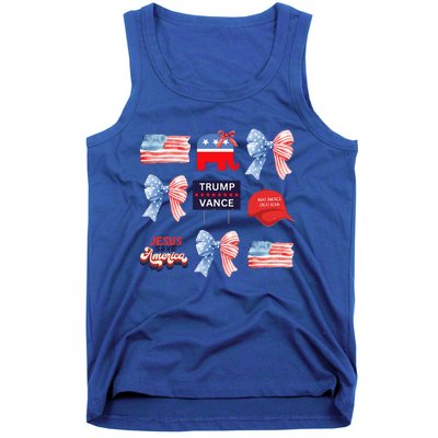 Trump Vance Bow Coquette Vote Presidential 2024 Election Tank Top