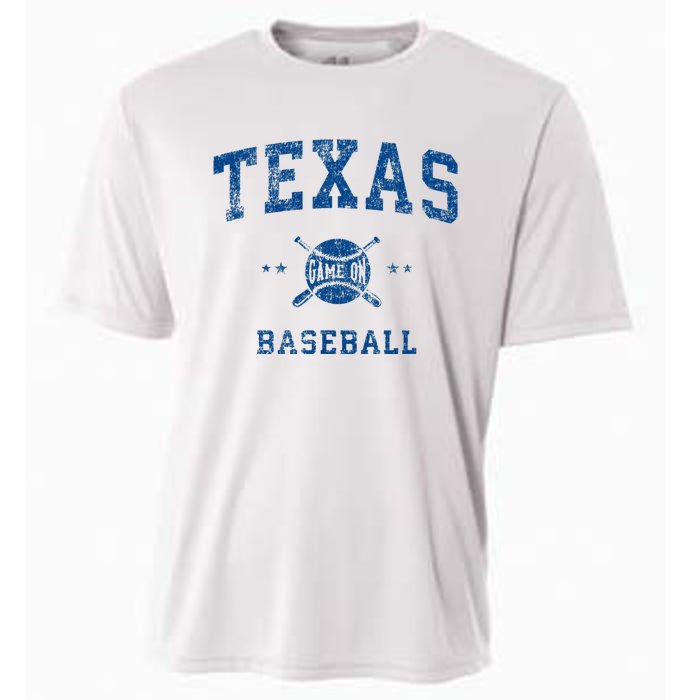 Texas Vintage Baseball Throwback Cooling Performance Crew T-Shirt