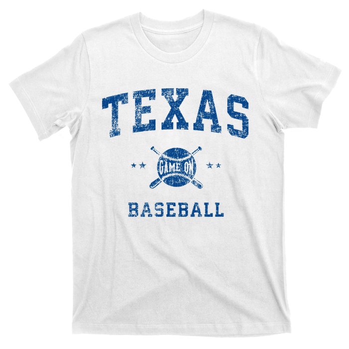 Texas Vintage Baseball Throwback T-Shirt