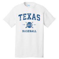 Texas Vintage Baseball Throwback Tall T-Shirt