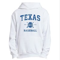 Texas Vintage Baseball Throwback Urban Pullover Hoodie