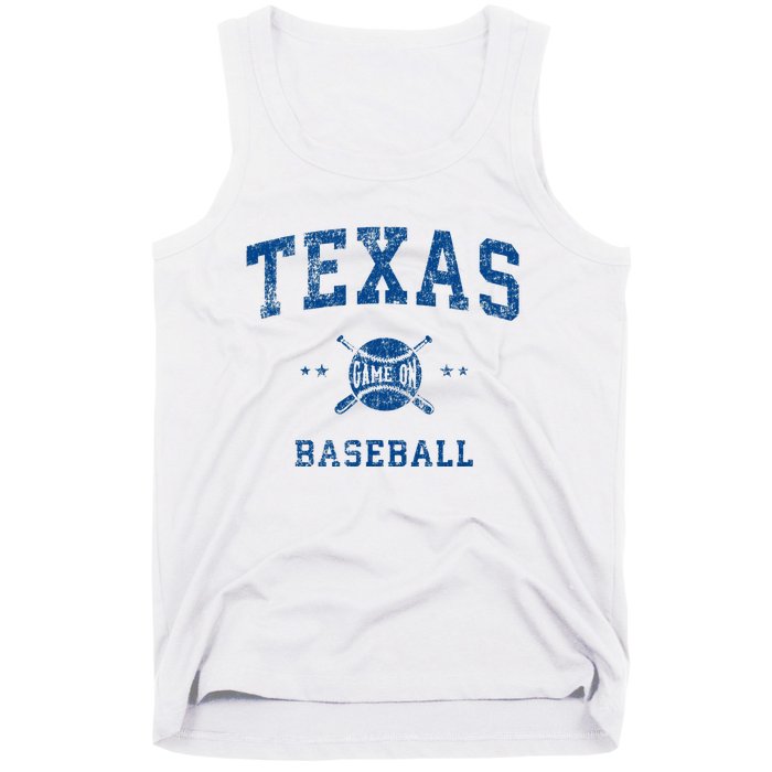 Texas Vintage Baseball Throwback Tank Top