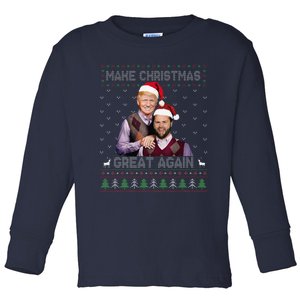 Trump Vance Brothers Make Christmas Great Again Santa Toddler Long Sleeve Shirt