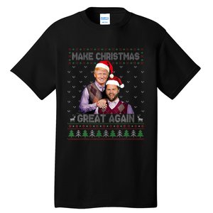 Trump Vance Brothers Make Christmas Great Again Santa Tall T-Shirt