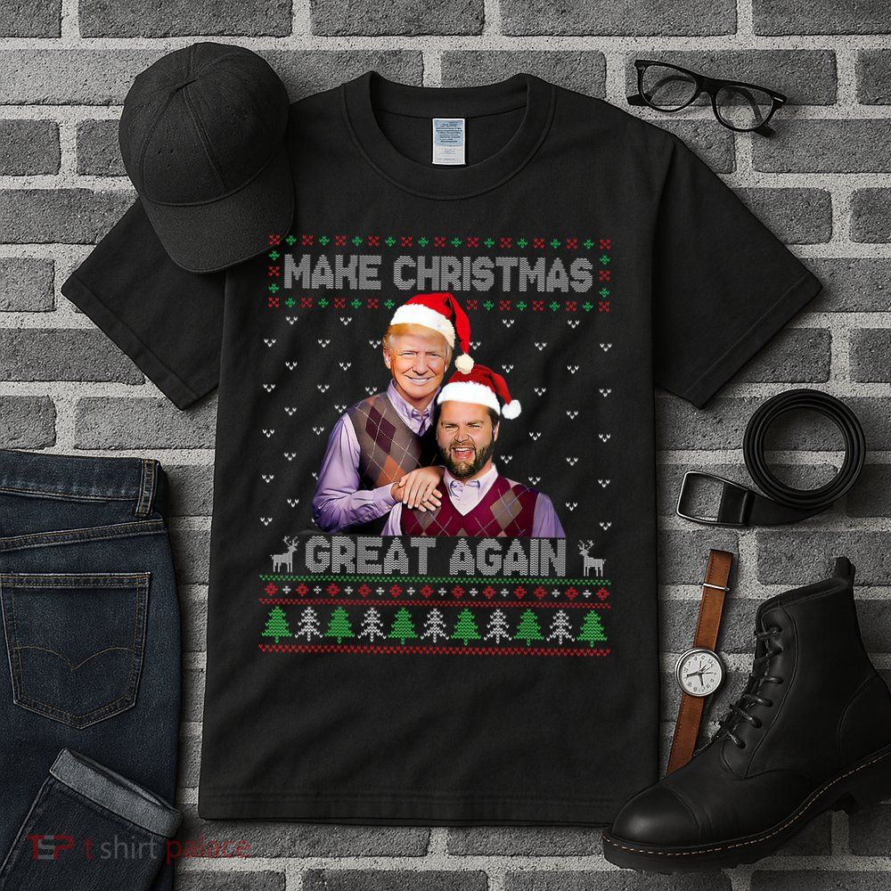 Trump Vance Brothers Make Christmas Great Again Santa Tall T-Shirt