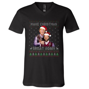 Trump Vance Brothers Make Christmas Great Again Santa V-Neck T-Shirt