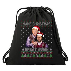 Trump Vance Brothers Make Christmas Great Again Santa Drawstring Bag