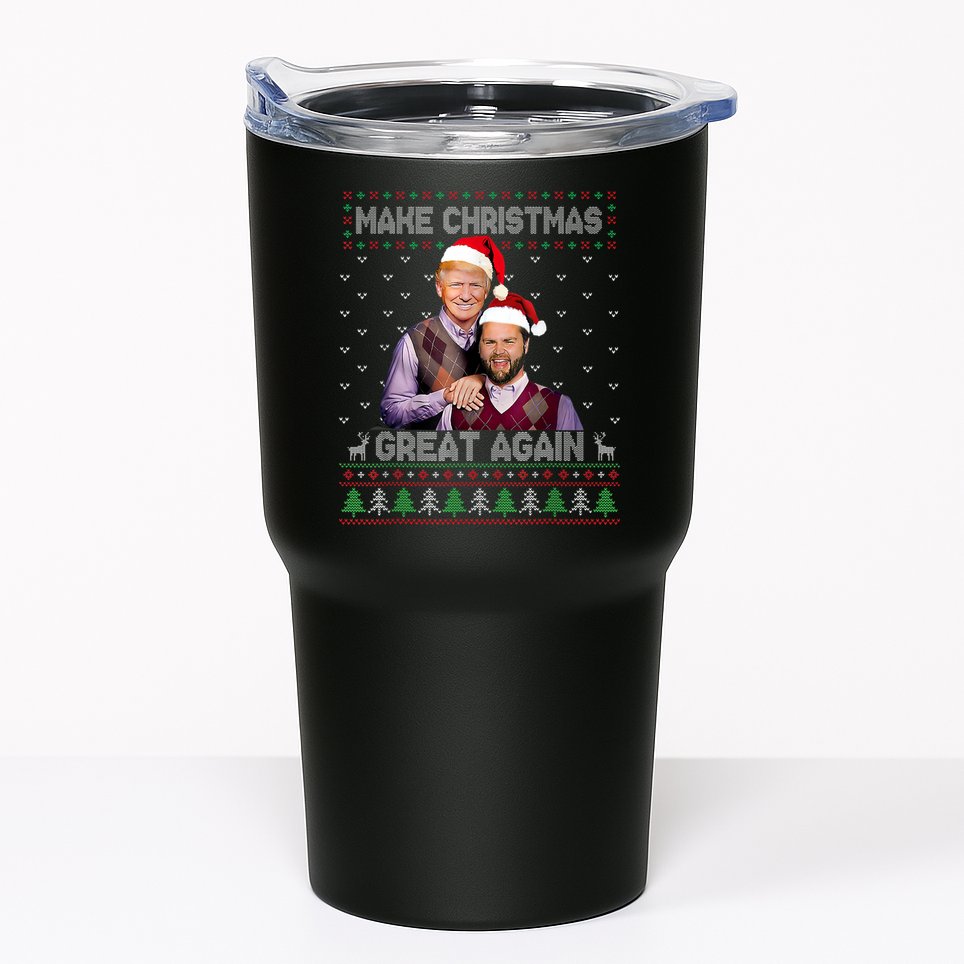 Trump Vance Brothers Make Christmas Great Again Santa Tumbler