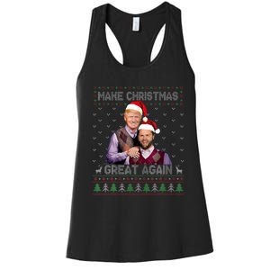 Trump Vance Brothers Make Christmas Great Again Santa Women's Racerback Tank