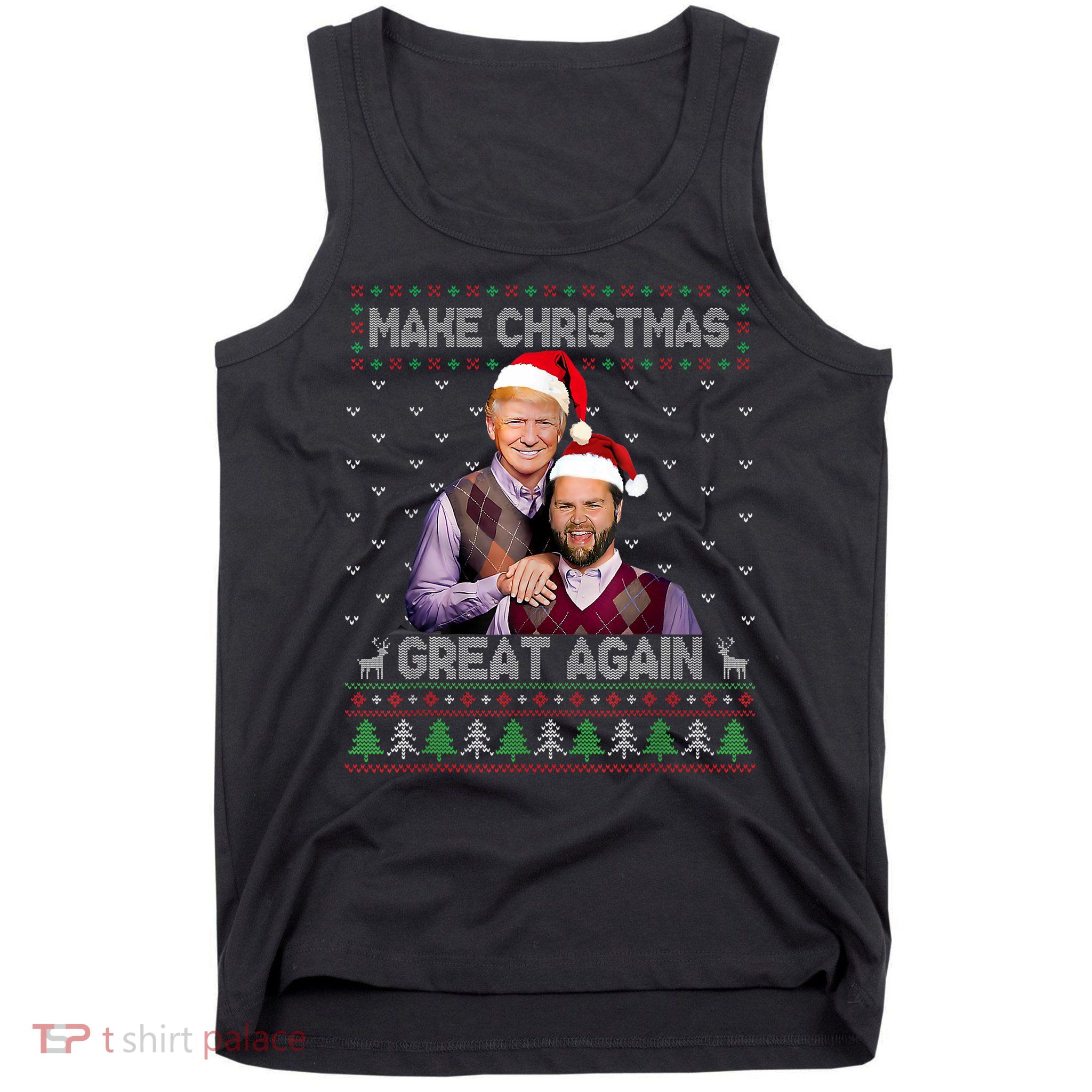 Trump Vance Brothers Make Christmas Great Again Santa Tank Top