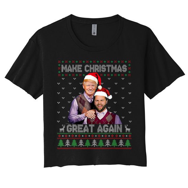 Trump Vance Brothers Make Christmas Great Again Santa Crop Top