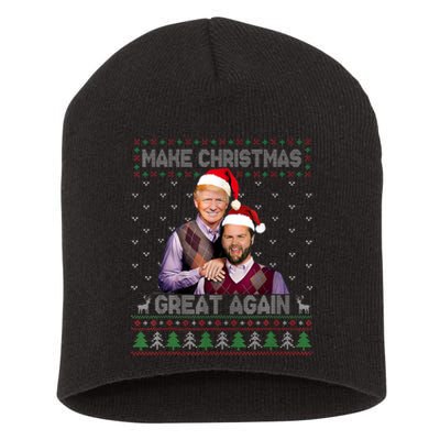 Trump Vance Brothers Make Christmas Great Again Santa Short Acrylic Beanie