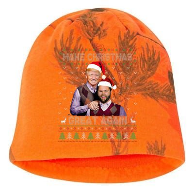 Trump Vance Brothers Make Christmas Great Again Santa Kati - Camo Knit Beanie