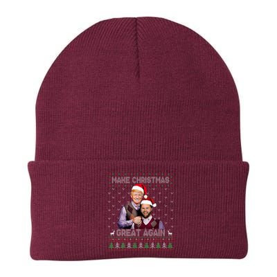 Trump Vance Brothers Make Christmas Great Again Santa Knit Cap Winter Beanie