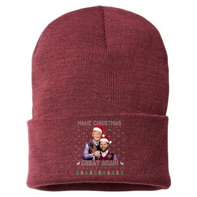 Trump Vance Brothers Make Christmas Great Again Santa Sustainable Knit Beanie