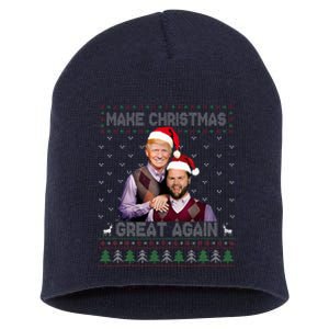 Trump Vance Brothers Make Christmas Great Again Santa Short Acrylic Beanie