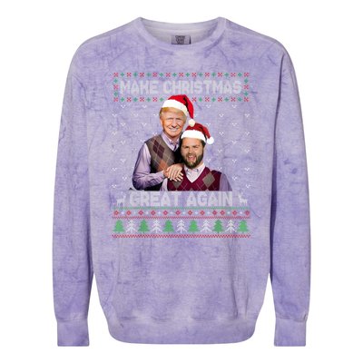 Trump Vance Brothers Make Christmas Great Again Santa Colorblast Crewneck Sweatshirt