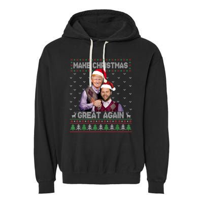 Trump Vance Brothers Make Christmas Great Again Santa Garment-Dyed Fleece Hoodie