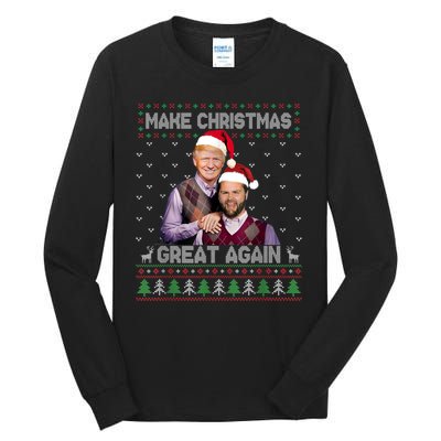 Trump Vance Brothers Make Christmas Great Again Santa Tall Long Sleeve T-Shirt