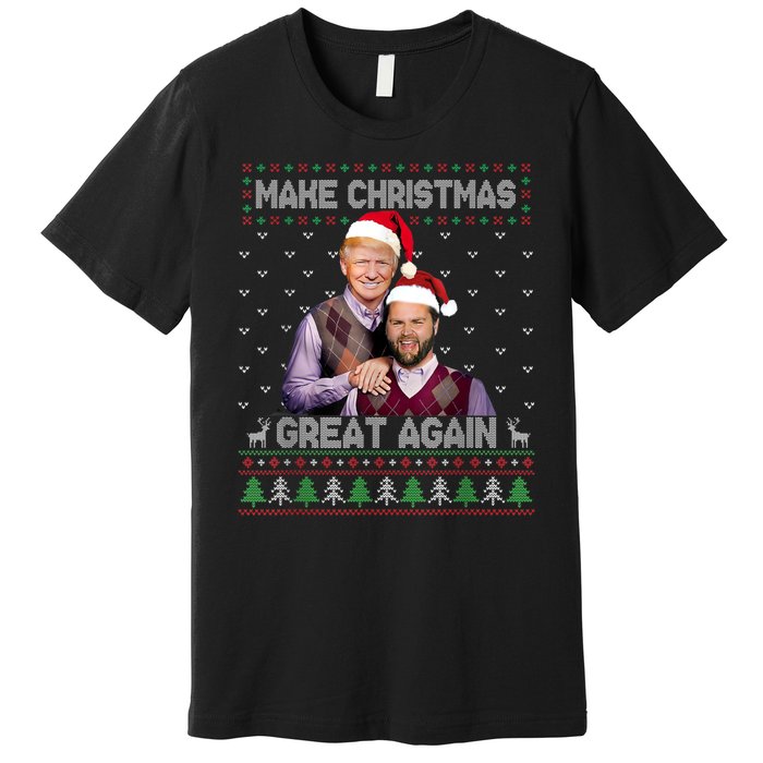 Trump Vance Brothers Make Christmas Great Again Santa Premium T-Shirt