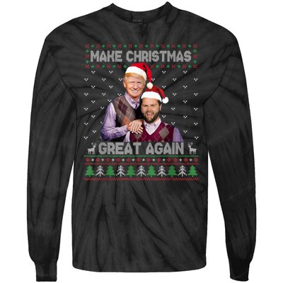 Trump Vance Brothers Make Christmas Great Again Santa Tie-Dye Long Sleeve Shirt