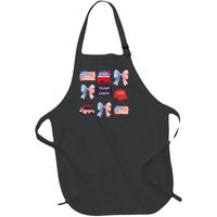 Trump Vance Bow Coquette Vote Presidential 2024 Election Full-Length Apron With Pockets