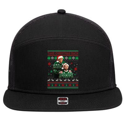 Trump Vance Brothers Make Christmas Great Again Santa 7 Panel Mesh Trucker Snapback Hat